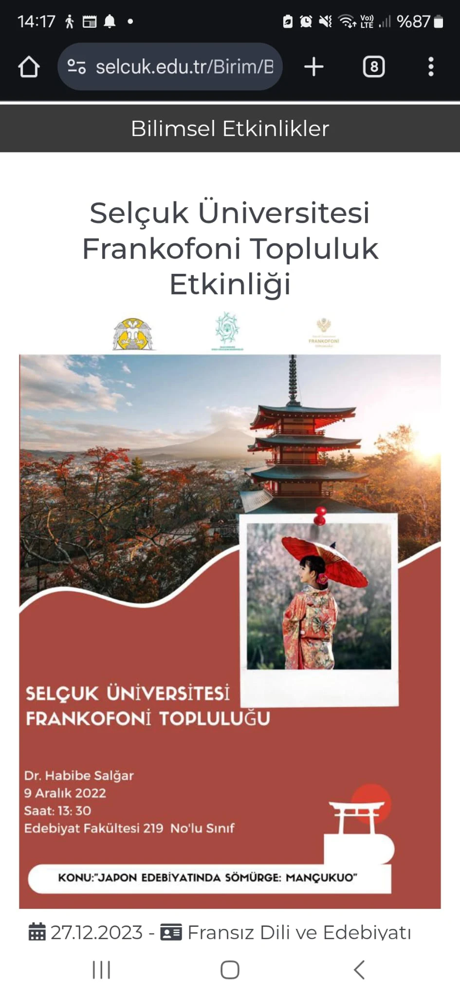 Kültürel Etkinlikler